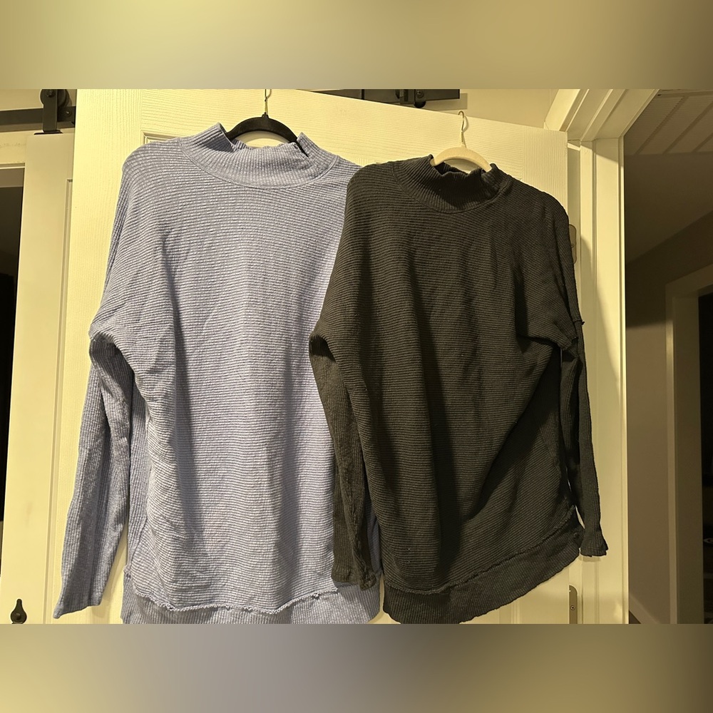 Purple and Black Free People tunic top